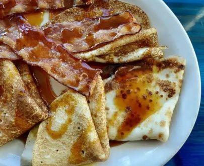 Crepe fettuccini au sirop d’erable (Maple Syrup Fettuccini Crepe)