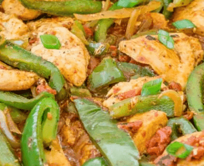 Chicken with Sautee Bell Pepper