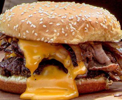 Manhattan Beef Brisket & Cheese Burger